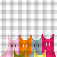 cat 3 crochet bag