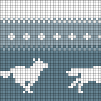 Running Wolves Wolf (50 stitches)