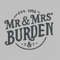 Copy of DALL·E 2025-03-20 08.25.19 - A very simple gray and white clipart-style image with the text 'Mr and Mrs Burden' in a clean and pretty font. The design is minimalistic with no extr copy.tiff