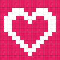 Corazon rosado blanco rosado