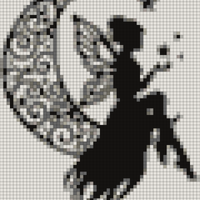 Fairy on Moon Silohette