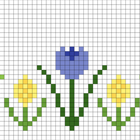 Copy of Coming Up Flowers (Counting Fingers Vintage Pattern) 