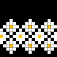 Copy of Little white flowers on the black (pattern)