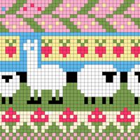 Copy of Spring Jumper test swatch 2 with sheeps and alpaca