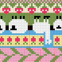 Spring Jumper test swatch 2 with sheeps and alpaca (upside dpwn_