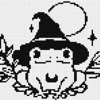 Witch Frog Pattern, Loop Yarn Pattern, Blanket Pattern PDF, Finger Knit Pattern, Frog Knit Blanket, Alize Puffy More, Bernat EZ Graph It.jpg