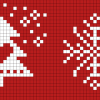 christmas tree with heart and snowflake 2
