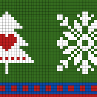 Copy of christmas tree with heart and snowflake - Pete