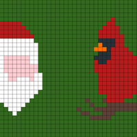 Santa with cardinal