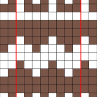 Brown and white socks 14cm