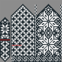 Copy of Copy of Copy of Copy of Snowflake selbu mitten