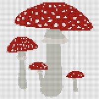 Mushroom Knit Panel