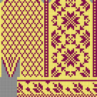 Purple and Gold Selbu