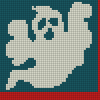 Ghost Tapestry (the red is extra so don't crochet it)