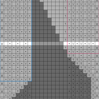 begin increase right, slip first, opposite rib, m1L right side
