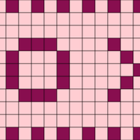 X's and O's tied up in a bow - size 2