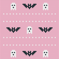 Copy of Copy of pink pastel halloween bats and ghost