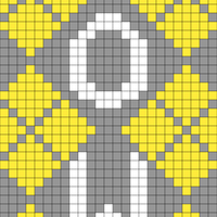  Iowa Hawkeye doubleknit scarf - Design by Bill Turner on Ravelry  - Panel 1