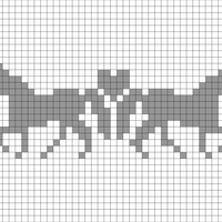 Copy of Copy of unicorn hearts with border adjusted to fit Skukum Knits Risisng Eagle double knit hat small