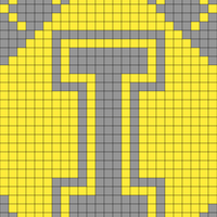 Copy of Iowa Hawkeye doubleknit scarf by Bill Turner - Letter I Panel 