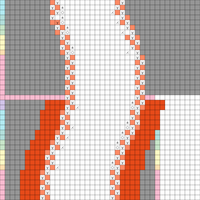 Wiggly scarf - playing with size2
