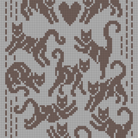 Copy of Copy of Copy of Copy of Copy of Copy of Copy of Copy of Copy of Copy of Copy of Baby blanket with cats (based on child's sweater with a cat pattern)