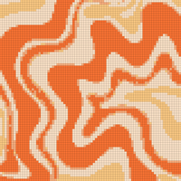 Wrought Studio™ Destany Kierkegaard Design Studio Tangerine Liquid Swirl Retro by Julie Stiebritz - Wrapped Canvas Print Canvas in Orange _ 20 H x 20 W x 1_25 D in _ Wayfair.jpeg