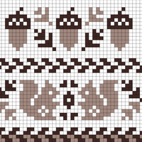 Squirrels - black brown stitches