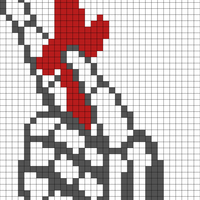 Skeleton Holding Knife