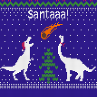 Dinosaur Christmas Motif