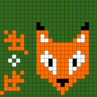 Fox with Leaves