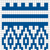 Simple pyramid plus stripes  section