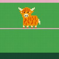 Highland Cow Sweater Front until Neck