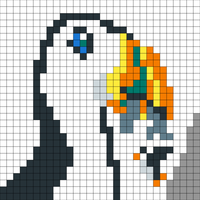 Copy of Puffin head w. fish