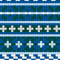 Blue & Green Mitts