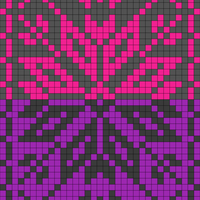 Invert color snowflake chart  (33x58) 