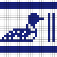 Loon Coaster (copied from Loon Sweater)
