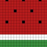 Watermelon - 17 stitches, medium