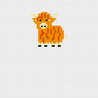 Highland Cow Sweater Front until Neck