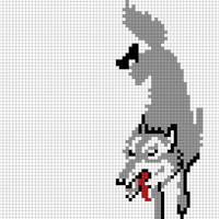 Wolf cardigan back