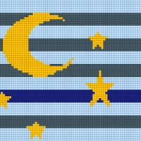 Stars and moon 