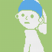 Smiski with pearl earring