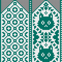 CAT mittens in Worsted