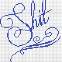 shit (cursive)