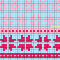 Jumper sleeve blue pink