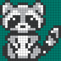 racoon pixel hat 2