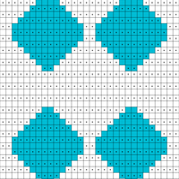 Fingerless Glove Back Double Diamond