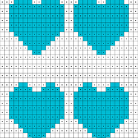 Fingerless Glove Back Double Heart