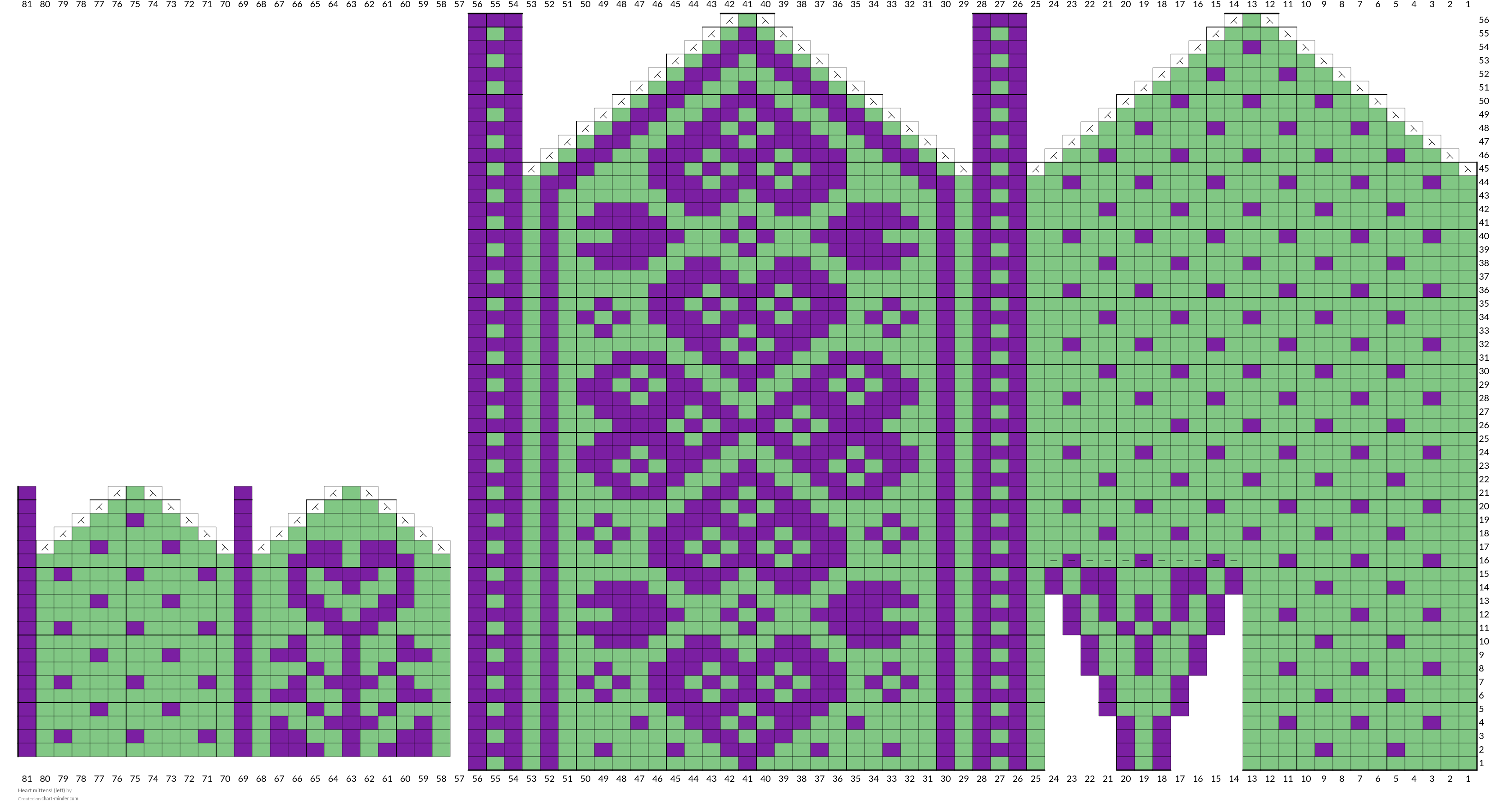 Heart mittens! (left)