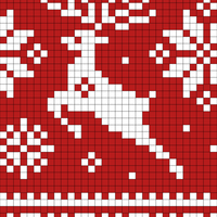 Reindeer w/Border and Snowflakes